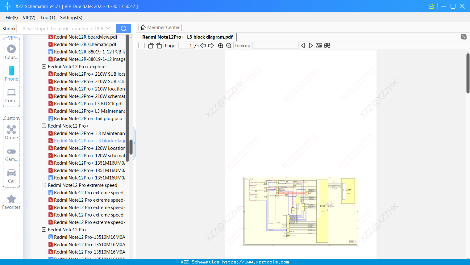 Xiaomi Redmi Note12Pro+ L3 Block Diagram